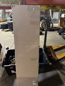 lot 116 image: StyleWell 4-Shelf Unfinished Wood Standard Bookcase customer return see pictures