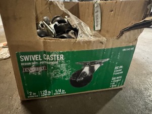 lot 143 image: Lot of 2 in Medium Duty Swivel casters customer returns see pictures