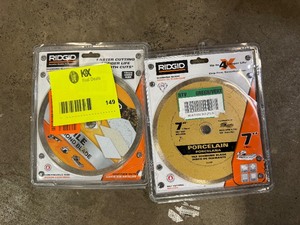 lot 149 image: Lot of assorted Ridgid Tile Blades customer returns see pictures