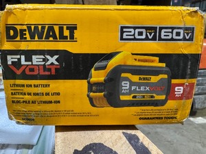 lot 36 image: DeWalt 20V60V MAX FLEXVOLT Battery customer return see pictures