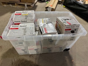 lot 65 image: Lot of assorted American Standard Shower heads some missing pieces customer returns see pictures