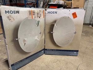 lot 66 image: Lot of 2 Moen Banbury Bath Mirrors customer return see pictures