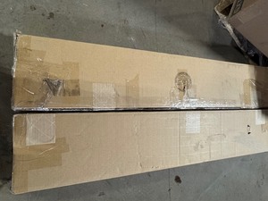 lot 92 image: Lot of 2 Home Decorators Collection White Cordless Faux Wood Blinds for Windows with 2 in. Slats - 36.5 in. W x 72 in. L (Actual Size 36 in. W x 72 in. L)