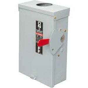 lot 61 image: GE TG3222R 3 Wire 2 Pole Fusible Type TG General-Duty Safety Switch 240 Volt 60 Amp NEMA 3R