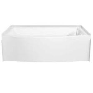 lot 156 image: Bootz Industries Kona 54 in. x 30 in. Alcove Soaking Bathtub with Right Drain in White customer return see pictures