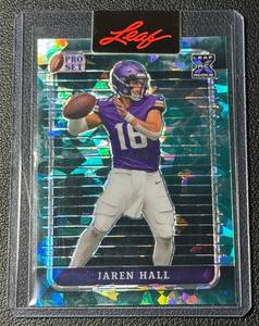 lot 137 image: 2023 NFL Leaf Minnesota Vikings Jaren Hall Pre-Production Proof 11 Football Card