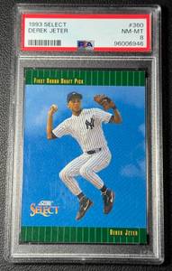 lot 12A image: Derek Jeter Rookie PSA 8 Graded 1993 Select #63 New York Yankees Rookie Baseball Card