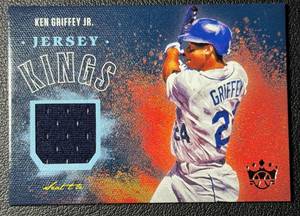 lot 15A image: 2020 Diamond Kings Ken Griffey Jr. �Jersey Kings� GAME USED Seattle Mariners Baseball Card #JK-KG