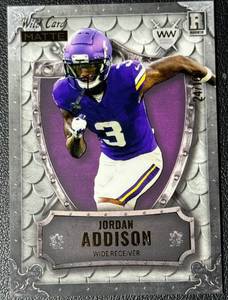 lot 22A image: 2023 Wild Card Matte Jordan Addison Minnesota Vikings Rookie Football Card 024100