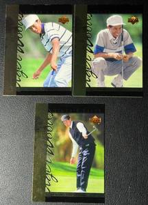 lot 50A image: 2001 3-Card Tiger Woods �Tigers Tales� Rookie Golf Card Lot