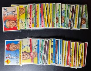 lot 53A image: 1955 Vintage Baseball37 Unique Card Lot (some poor condition)