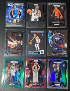 lot 59A image: 9-Card Minnesota Timberwolves RookieInsertParallel Basketball Card Lot