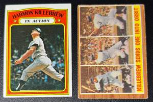 lot 72A image: 2-Card Vintage Harmon Killebrew Minnesota Twins Baseball Card Lot (1962 & 1972)