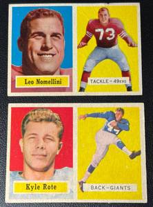 lot 93A image: 2-Card 1957 Topps Vintage Football Card Lot