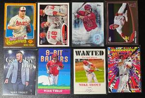 lot 94A image: 8-Card Mike Trout LA Angels InsertParallel Baseball Card Lot