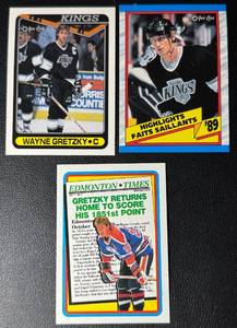 lot 111A image: 3-Card Wayne Gretzky Hockey Card Lot