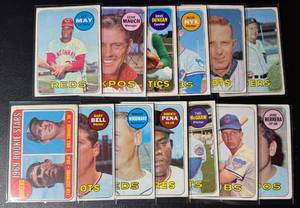 lot 117A image: 13-Card 1969 Topps Vintage Baseball Card Lot