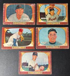 lot 128A image: 5-Card 1955 Topps Vintage Baseball Card Lot