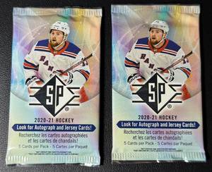 lot 134A image: (2) 2020-2021 SP Hockey Card Pack