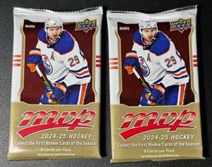 lot 143A image: (2) 2024-2025 Upper Deck MVP Hobby Hockey Card Pack