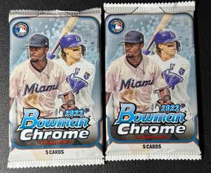 lot 147A image: (2) 2022 Bowman Chrome Baseball Card Pack