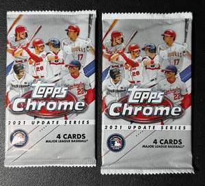 lot 150A image: (2) 2021 Topps Chrome Update Baseball Card Pack