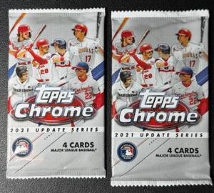 lot 151A image: (2) 2021 Topps Chrome Update Baseball Card Pack