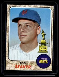 lot 17 image: Tom Seaver Rookie Cup 1968 Topps #45 Vintage Baseball Card