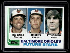 lot 22 image: Cal Ripken Jr RC 1982 Topps Orioles Future Stars #21 Vintage Rookie Baseball Card