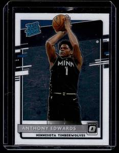 lot 29 image: Anthony Edwards RC 2020-21 Donruss Optic #151 Rated Rookie Minnesota Timberwolves Baseball Card