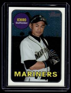 lot 32 image: Ichiro Suzuki 999 2018 Topps Heritage #THC-716 Numbered 492999 Baseball Card