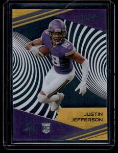 lot 35 image: Justin Jefferson RC 2020 Chronicles Clear Vision #CS-11 Rookie Minnesota Vikings Football Card