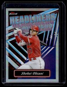 lot 36 image: Shohei Ohtani Refractor 2023 Topps Finest Headliners #FH-1 Baseball Card