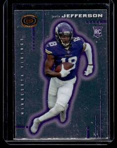 lot 46 image: Justin Jefferson RC 2020 Chronicles Dynagom #D-9 Rookie Minnesota Vikings Football Card