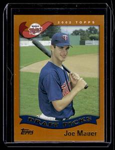 lot 48 image: Joe Mauer RC 2002 Topps #622 Rookie Minnesota Twins Baseball Card