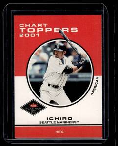 lot 50 image: Ichiro Suzuki RC 2001 Fleer Platinum Chart Toppers #417 Rookie Baseball Card