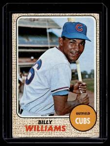 lot 53 image: Billy Williams 1968 Topps #37 Vintage Baseball Card