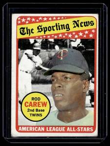 lot 55 image: Rod Carew 1969 Topps All-Star #419 Vintage Baseball Card