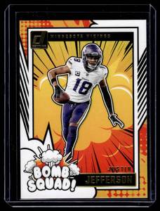 lot 63 image: Justin Jefferson Bomb Squad Insert 2004 Donruss #20 Minnesota Vikings Football Card