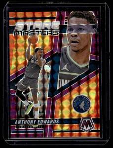 lot 67 image: Anthony Edwards Mosaic Insert SP 99 2024-25 Mosaic Star Masters #10 Numbered 8799 Minnesota Timberwolves Basketball Card