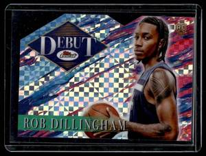 lot 68 image: Rob Dillingham RC Refractor Die Cut 2025 Topps Finest Debut #D-3 Rookie Minnesota Timberwolves Basketball Card