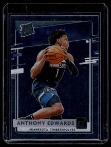 lot 74 image: Anthony Edwards Rated Rookie 2020-21 Clearly Donruss #98 Minnesota Timberwolves Basketball Card