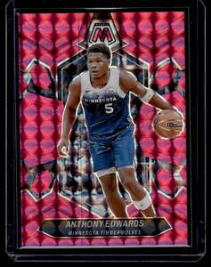 lot 76 image: Anthony Edwards 149 Pink Prizm 2023-24 Mosaic #33 Numbered 111149 Minnesota Timberwolves Basketball Card