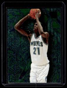 lot 80 image: Kevin Garnett 1995-96 Fleer Metal Tempered Steel #4 Insert Minnesota Timberwolves Basketball Card