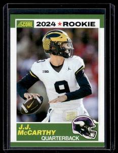 lot 88 image: JJ McCarthy RC 2024 Score #8 Rookie Minnesota Vikings Football Card