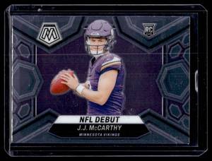 lot 90 image: JJ McCarthy RC NFL Debut 2024 Mosaic #275 Rookie Minnesota Vikings Football Card
