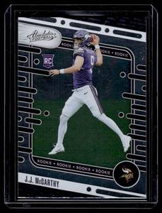 lot 92 image: JJ McCarhty RC 2024 Absolute #110 Rookie Minnesota Vikings Football Card