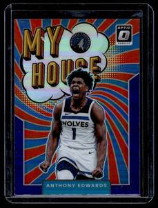 lot 93 image: Anthony Edwards My House Insert 2021-2022 Donruss Optic Prizm #9 Minnesota Timberwolves Basketball Card