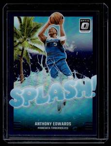 lot 94 image: Anthony Edwards Splash Insert 2024-25 Donruss Optic Prizm #7 Minnesota Timberwolves Basketball Card