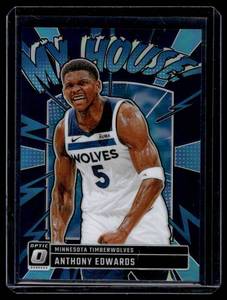 lot 95 image: Anthony Edwards My House Insert 2024-25 Donruss Optic Prizm #2 Minnesota Timberwolves Basketball Card